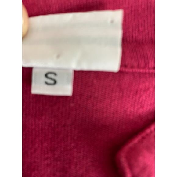 Pacificotton Size S Minimalist Cardigan Sweater Pink Long Sleeve Button - Picture 6 of 9